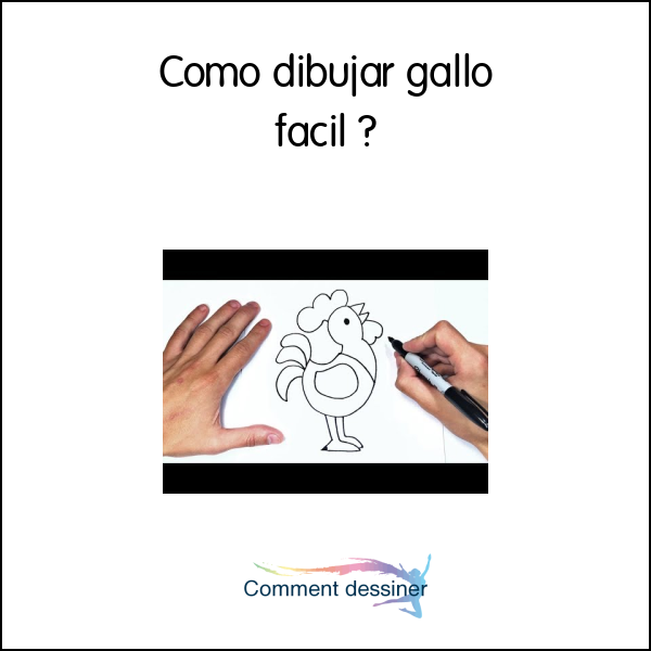 Como dibujar gallo facil